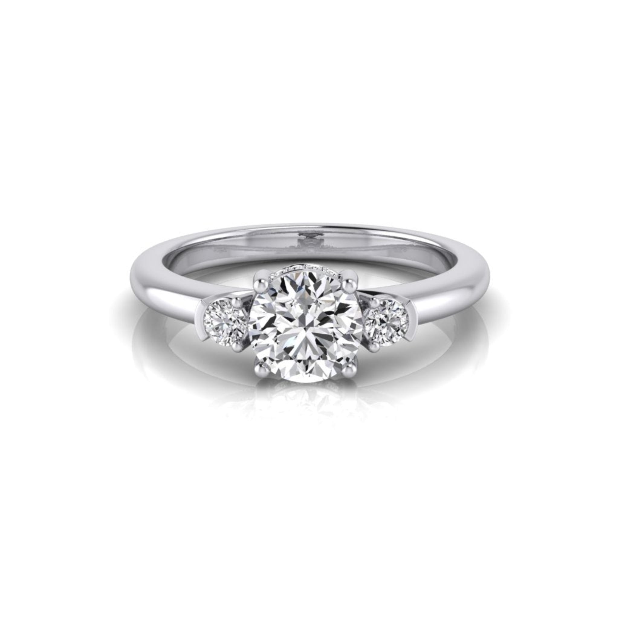Hannah Round Brilliant Diamond Trilogy Ring